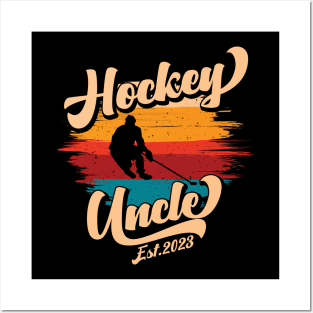 Hockey Uncle Est 2023 New Uncle Pregnancy Announcement Posters and Art